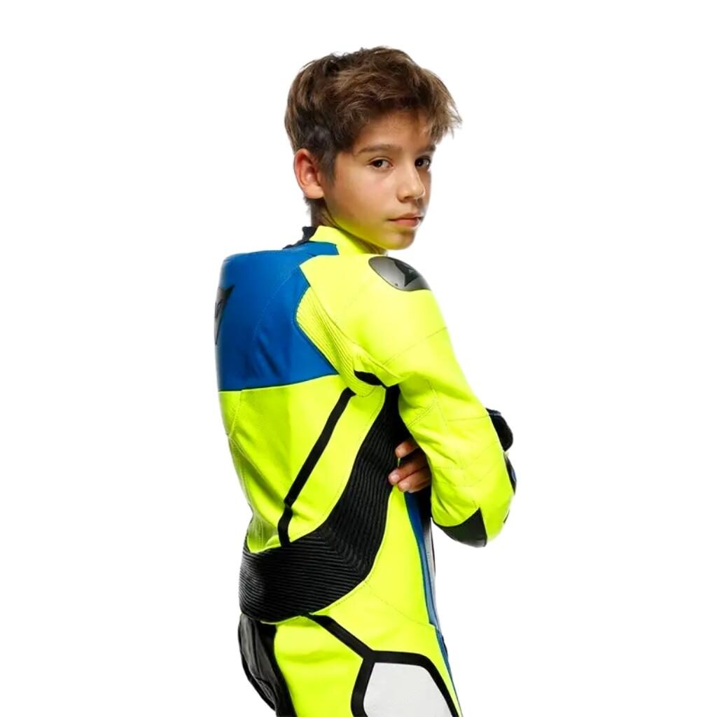 Dainese Gen-Z Kids Leather Suit - Fluo Yellow