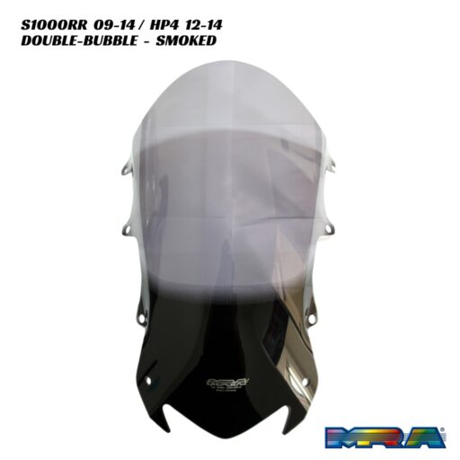 MRA Double-Bubble Racing Screen SMOKED - BMW S1000RR 2009-2014