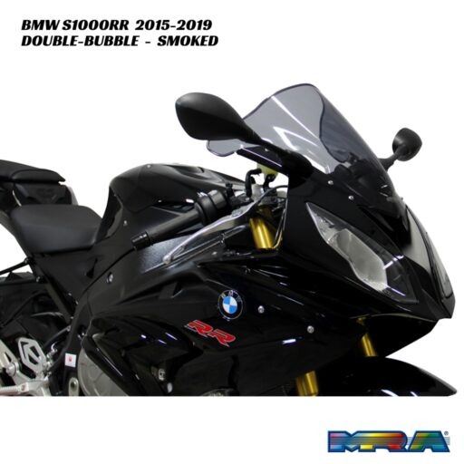 MRA Double-Bubble Racing Screen SMOKED - BMW S1000RR 2015-2019
