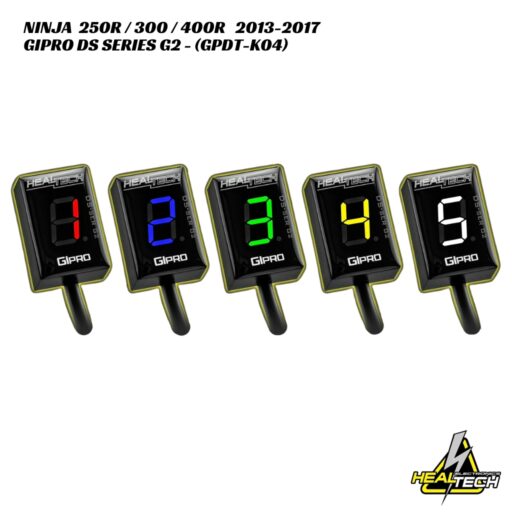 HealTech GIpro DS-Series G2 Gear Indicator - Kawasaki Ninja 250R/300/400R 2013-2017