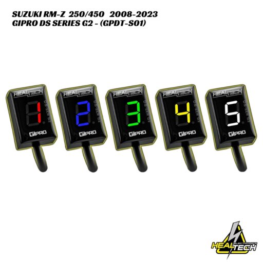 HealTech GIpro DS-Series G2 Gear Indicator - Suzuki RM-Z 250/450 2008-2023