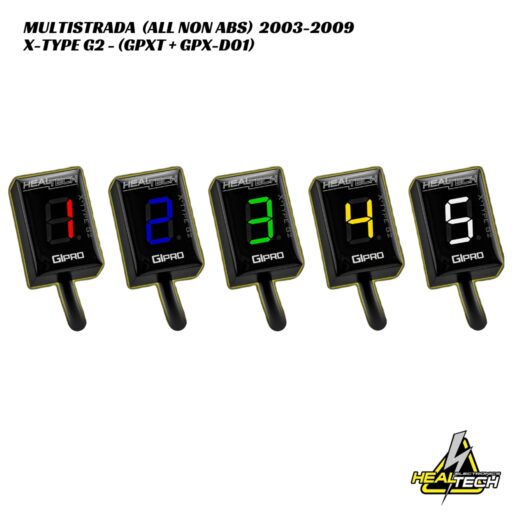 HealTech X-Type G2 Gear Indicator W/ Harness Kit - Ducati Multistrada Non ABS Models 2003-2009