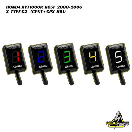 HealTech X-Type G2 Gear Indicator W/ Harness Kit - Honda RVT1000R RC51 2000-2006
