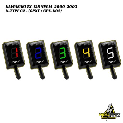 HealTech X-Type G2 Gear Indicator W/ Harness Kit - Kawasaki ZX-12R Ninja 2000-2003