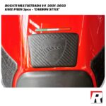 RubbaTech Knee Pads 3-PC CARBON STYLE - Ducati Multistrada V4 2021-2023