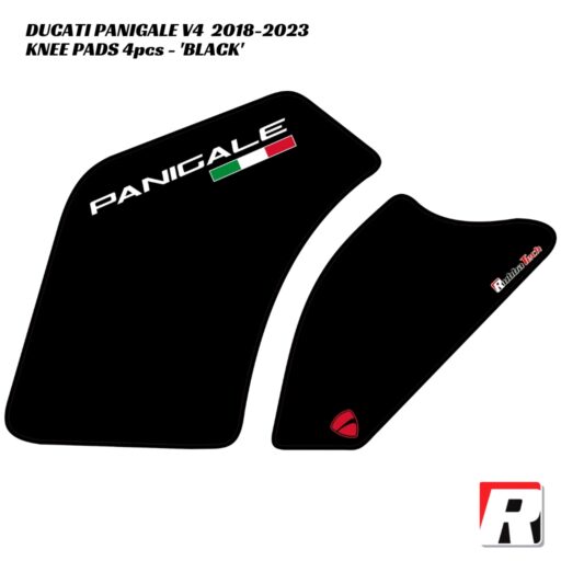 RubbaTech Knee Pads 4-PC BLACK - Ducati Panigale V4 2018-2023