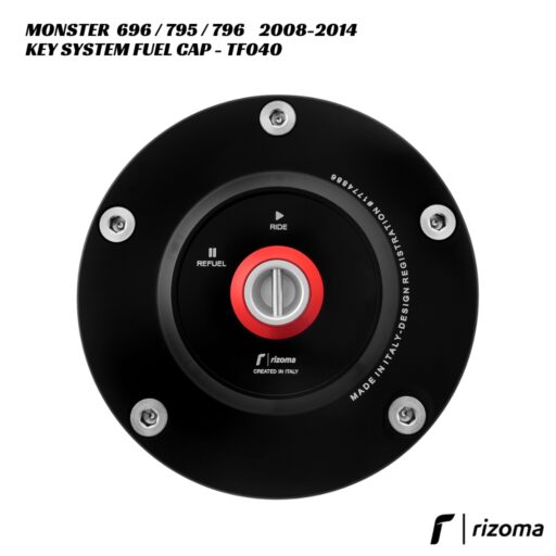 Rizoma Key System Fuel Cap TF040 - Ducati Monster 696 / 795 / 796 2008-2014