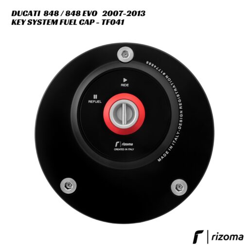 Rizoma Key System Fuel Cap TF041 - Ducati 848 / 848 EVO 2007-2013