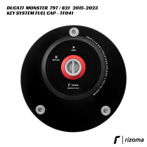 Rizoma Key System Fuel Cap TF041 - Ducati Monster 797 / 821 2015-2023