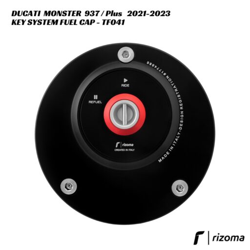 Rizoma Key System Fuel Cap TF041 - Ducati Monster 937 / 937 Plus 2021-2023