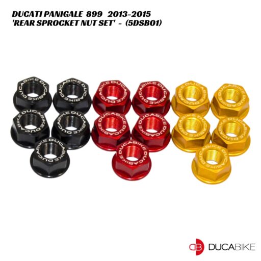 DucaBike Billet Rear Sprocket Nuts 5pc Kit 5DSB01 - Ducati Panigale 899 2013-2015