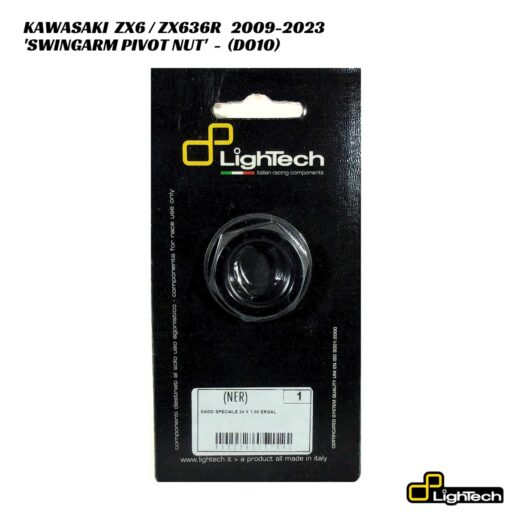 LighTech Aluminium SwingArm Pivot Nut D010 - Kawasaki ZX6 / ZX636R 2009-2023