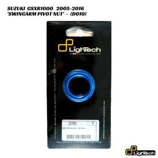 LighTech Aluminium SwingArm Pivot Nut D010 - Suzuki GSXR1000 2005-2016