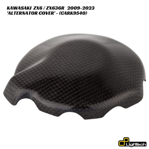 LighTech Carbon Fiber Alternator Cover CARK9540 - Kawasaki ZX6 / ZX636R 2009-2023