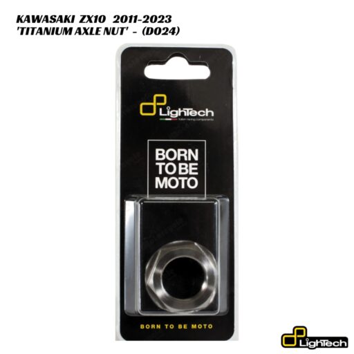 LighTech Titanium Thin Rear Axle Nut D024 - Kawasaki ZX10 2011-2023