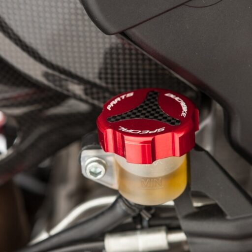 DucaBike Aluminium Rear Brake Reservoir Cover - TLS04 - Ducati Hypermotard 821 / 939 2013-2018