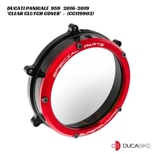 DucaBike Billet Clear Clutch Cover CC119902 - Ducati Panigale 959 2016-2019