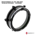 DucaBike Billet Clear Clutch Cover CCV401DD - BLK/BLK - Ducati Panigale V4 / V4S 2018-2023