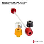 DucaBike Billet Front Axle Slider Set - PFAN02 - Ducati Monster 937 / 937 Plus 2021-2023