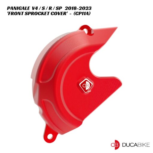 DucaBike Billet Front Sprocket Cover CP11A - RED - Ducati Panigale V4 / V4S / V4R / V4SP 2018-2023