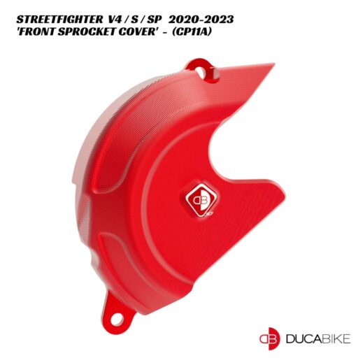 DucaBike Billet Front Sprocket Cover CP11A - RED - Ducati Streetfighter V4 / V4S / V4SP 2020-2023
