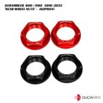 DucaBike Billet Rear Wheel Nuts Kit - KDPR04 - Ducati Scrambler 800 / 1100 2018-2023