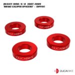 DucaBike Front Brake Caliper Spacers DPF01 - Ducati 1098 / S / R 2007-2009