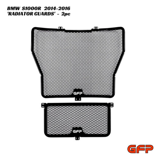 GFP Aluminium Radiator & Oil Cooler Guards - 2pc - BMW S1000R 2014-2016