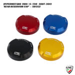 CNC Aluminium Rear Brake Reservoir Cover - SEC12 - Ducati Hypermotard 1100 / S / EVO 2007-2012