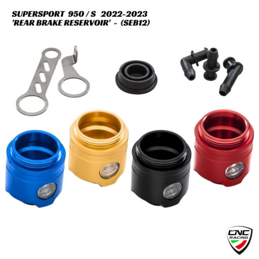 CNC Aluminium Rear Brake Reservoir - SEB12 - Ducati Supersport 950 / S 2022-2023