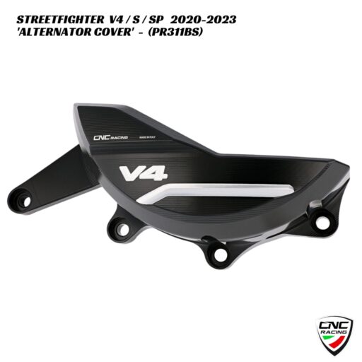 CNC Billet Alternator Protection Cover - PR311BS - Ducati Streetfighter V4 / S / SP 2020-2023