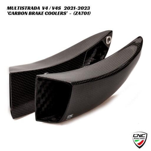 CNC Carbon Fiber Brake Coolers With Mounts - ZA701 - Ducati Multistrada V4 / V4S 2021-2023