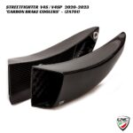 CNC Carbon Fiber Brake Coolers With Mounts - ZA701 - Ducati Streetfighter V4S / V4SP 2020-2023