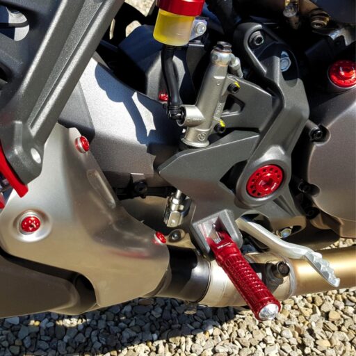 CNC Folding Rider Footpegs - PC123 - Ducati Monster 1200 / S / R 2014-2021