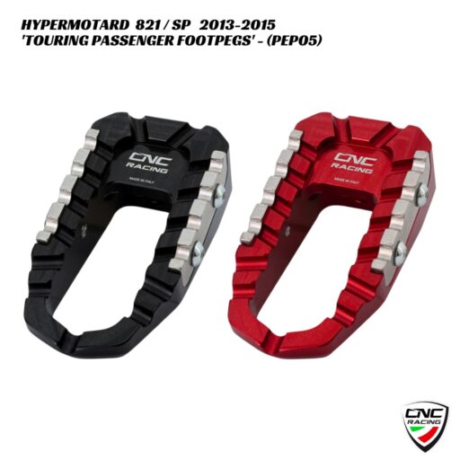 CNC Touring Passenger Footpegs - PEP05 - Ducati Hypermotard 821 / SP 2013-2015