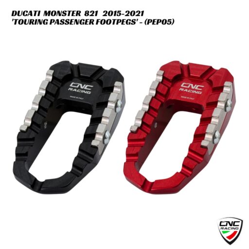 CNC Touring Passenger Footpegs - PEP05 - Ducati Monster 821 2015-2021