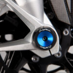 LighTech Front & Rear Axle Slider Kit BLUE - WAPAP401 - Aprilia Tuono V4 2011-2022