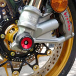 LighTech Front & Rear Axle Slider Kit RED - WAPAP401 - Aprilia Tuono V4 2011-2022