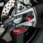 LighTech Front & Rear Axle Slider Kit RED - WAPAP401 - Aprilia Tuono V4 2011-2022