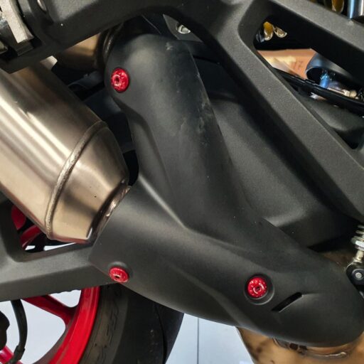 CNC Billet Exhaust Guard Screws - 3pc - KV329 - Ducati Monster 937 / 937 Plus 2021-2023
