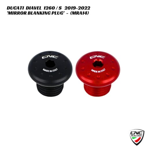 CNC Billet Mirror Blanking Plug - MRA14 - Ducati Diavel 1260 / S 2019-2022