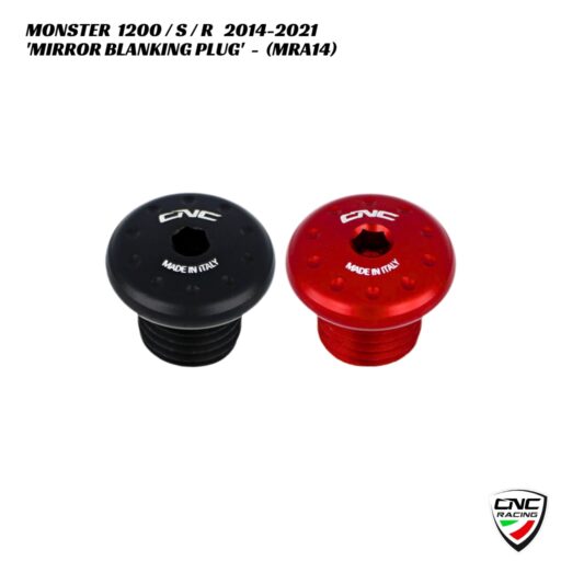 CNC Billet Mirror Blanking Plug - MRA14 - Ducati Monster 1200 / S / R 2014-2021
