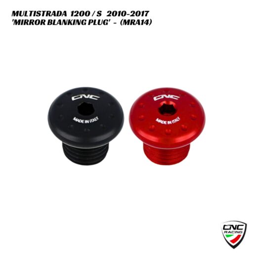 CNC Billet Mirror Blanking Plug - MRA14 - Ducati Multistrada 1200 / S 2010-2017