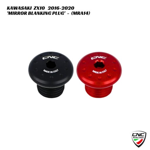 CNC Billet Mirror Blanking Plug - MRA14 - Kawasaki ZX10 2016-2020