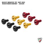 CNC Billet Rear Fender Screws - 3pc - KV329 - Ducati Monster 797 2017-2021