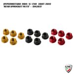 CNC Billet Rear Sprocket Nuts - 5pc - DA383 - Ducati Hypermotard 1100 / S / EVO 2007-2012