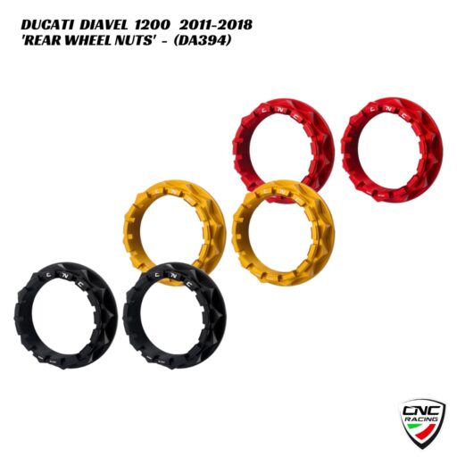 CNC Billet Rear Wheel Nuts Kit - DA394 - Ducati Diavel 1200 2011-2018