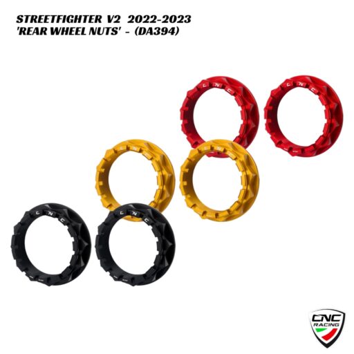 CNC Billet Rear Wheel Nuts Kit - DA394 - Ducati Streetfighter V2 2022-2023