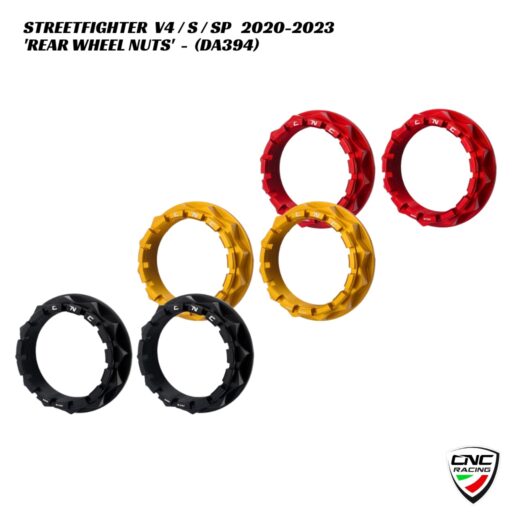 CNC Billet Rear Wheel Nuts Kit - DA394 - Ducati Streetfighter V4 / S / SP 2020-2023