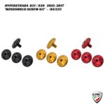 CNC Billet Windshield Screw Kit - 4pc - KV321 - Ducati Hyperstrada 821 / 939 2013-2017